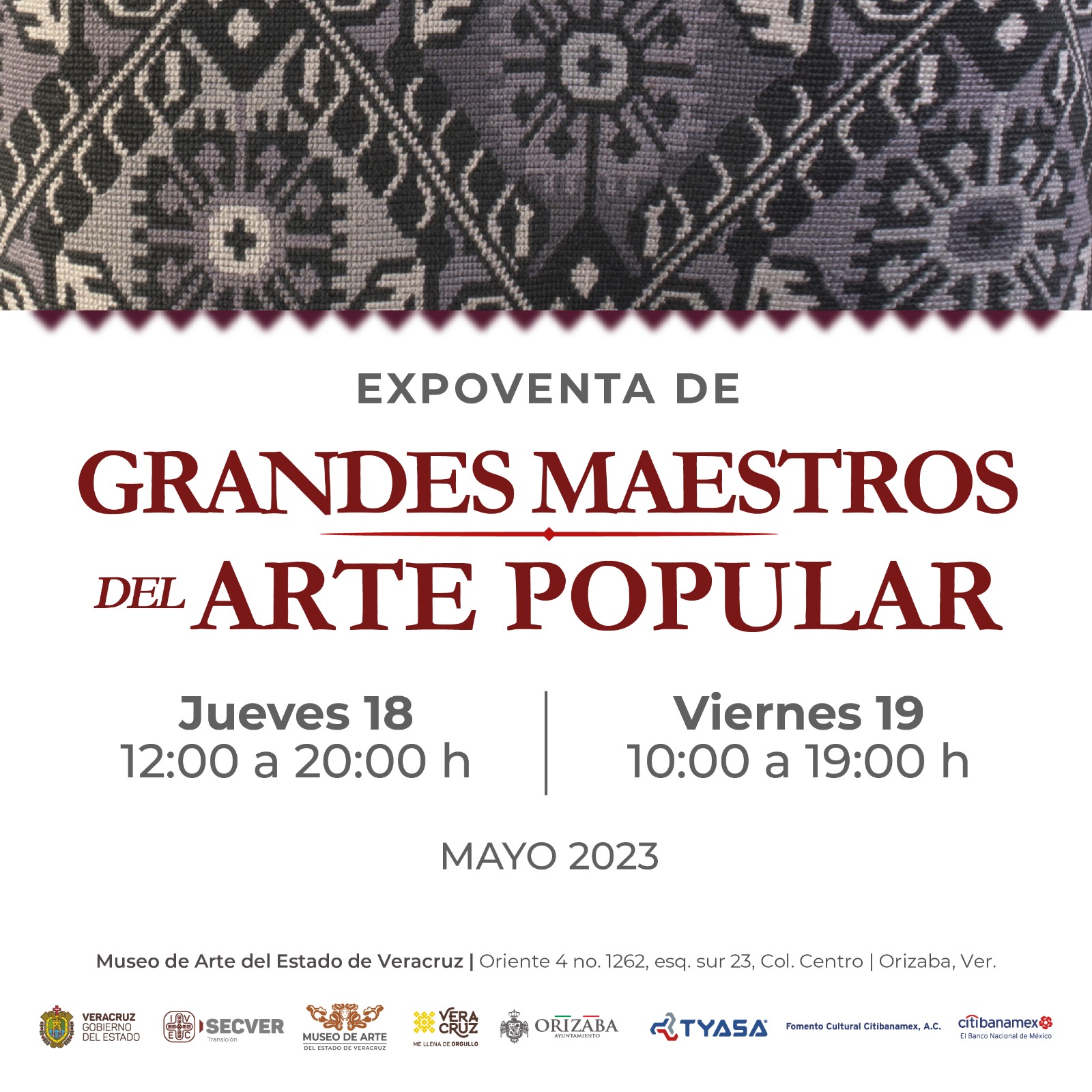 Expoventa de destacados maestros y maestras del arte popular de Veracruz en el MAEV