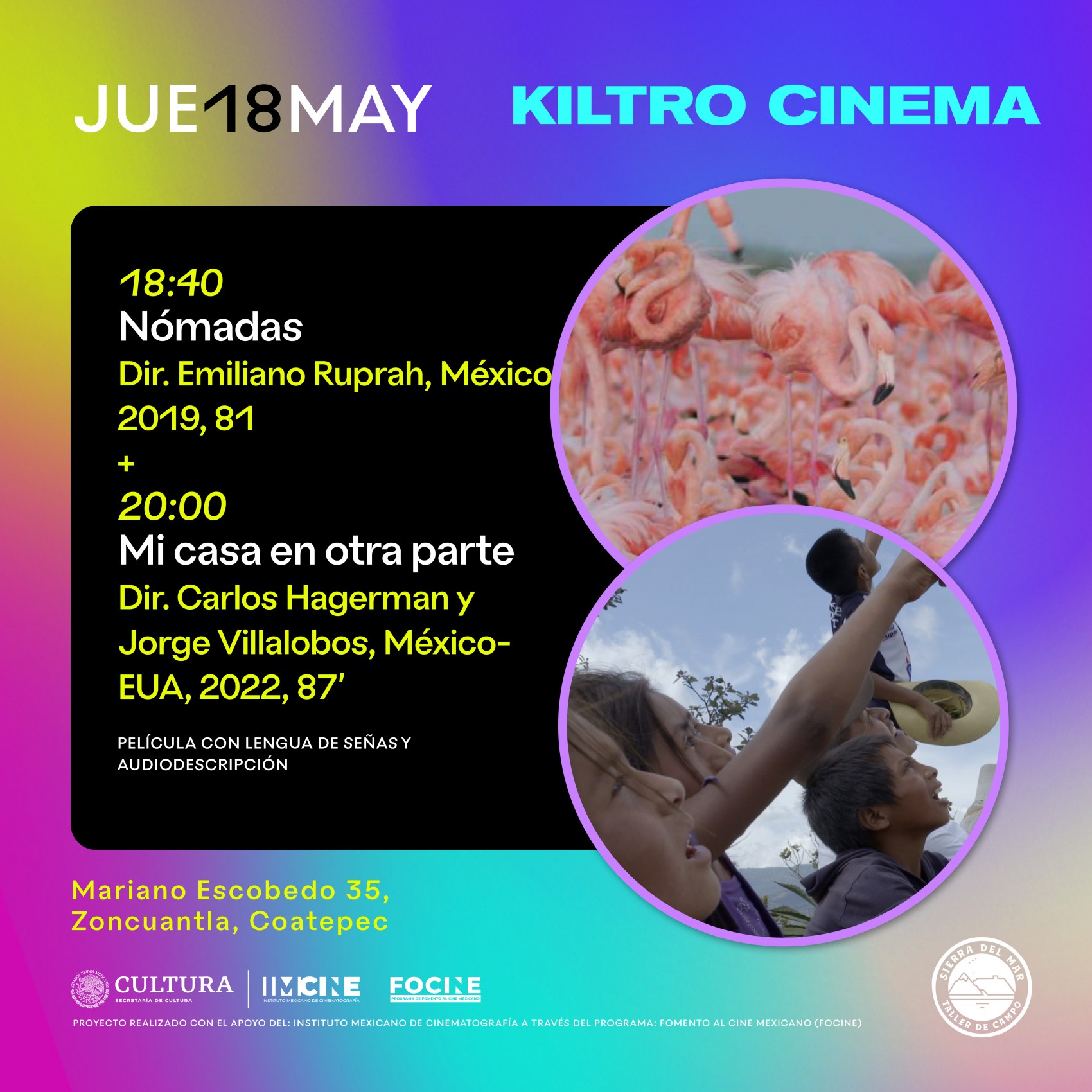 Este jueves 18 de mayo el nuevo ciclo Viaje Salvaje en Kiltro Cinema