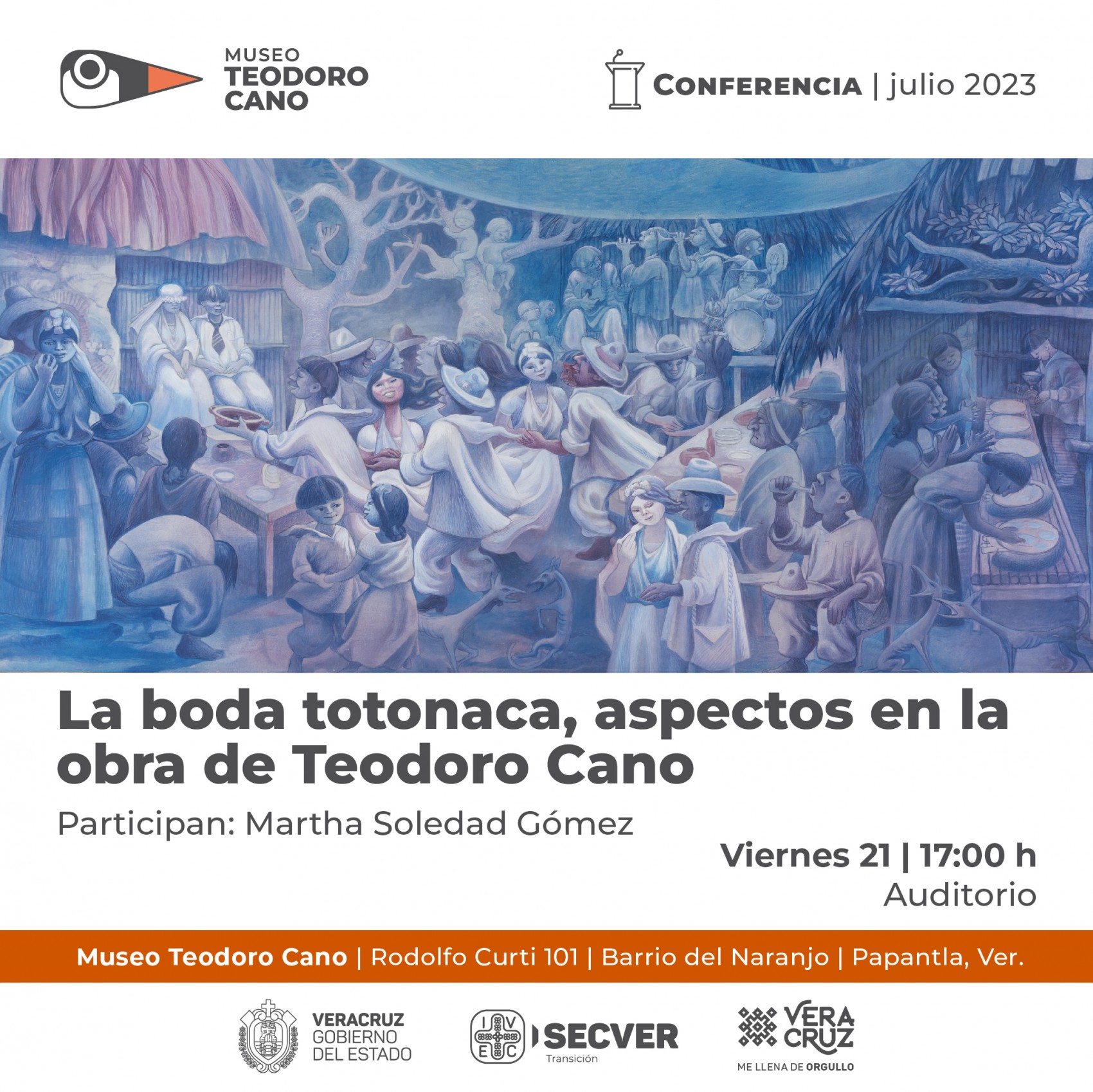 Presenta IVEC la conferencia “La boda totonaca, aspectos en la obra de Teodoro Cano”