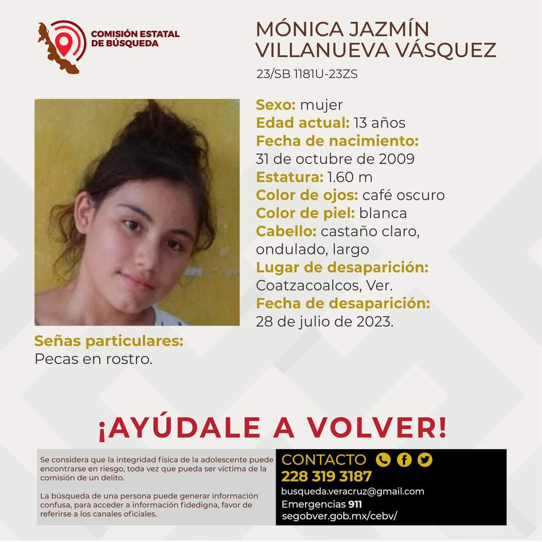 Se busca a nueve veracruzanos reportados como desaparecidos
