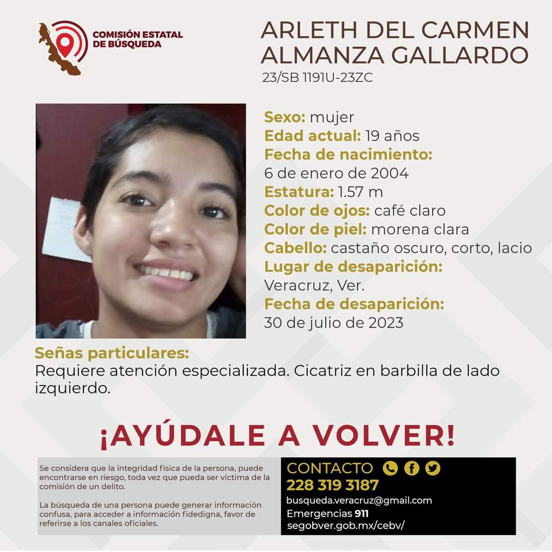 Se busca a siete personas reportadas como desaparecidas en Veracruz