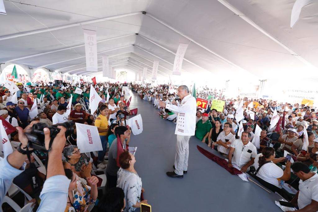 Veracruz con Adán Augusto, más de veinte mil simpatizantes a pesar de todo