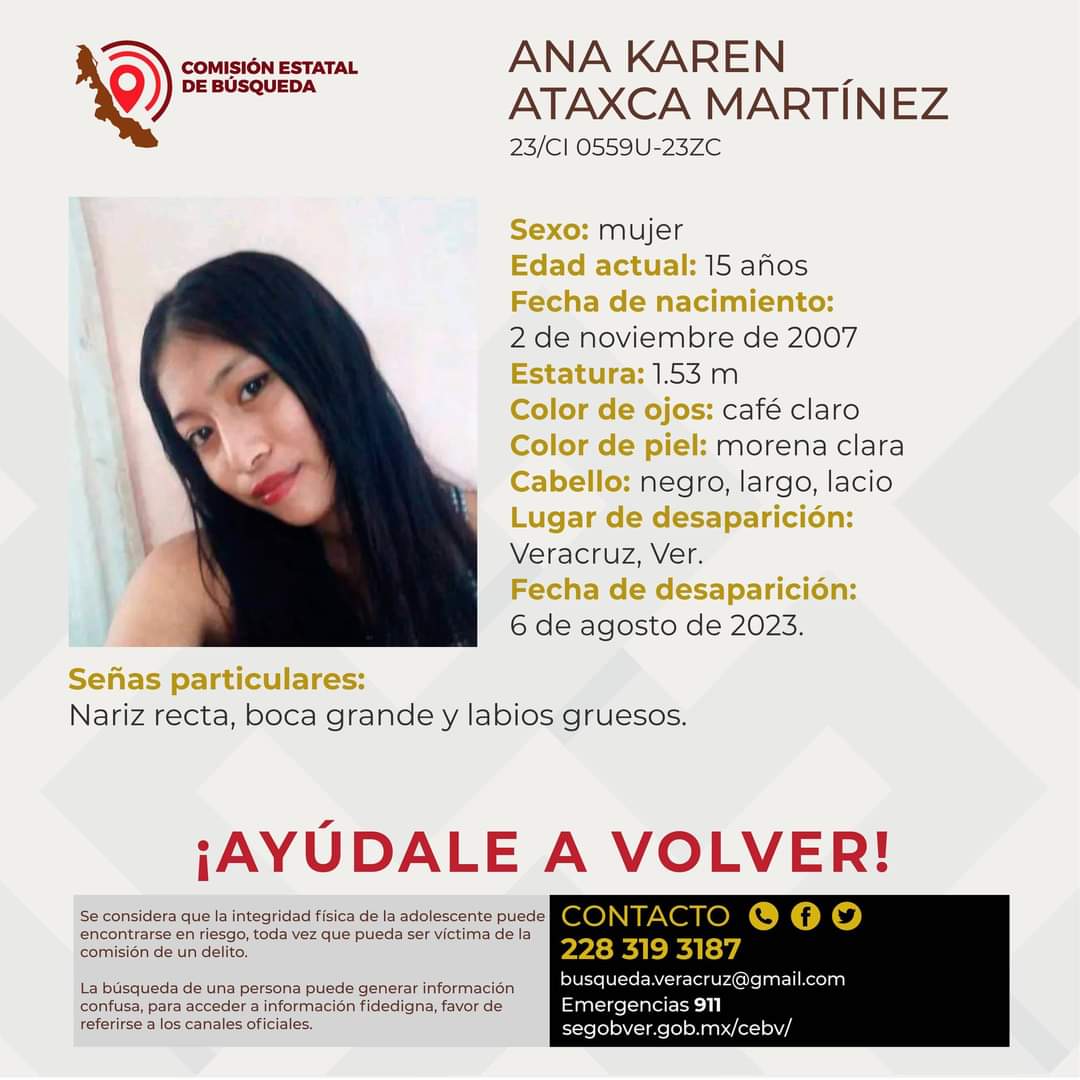 Se busca a seis personas reportadas desaparecidas en Veracruz