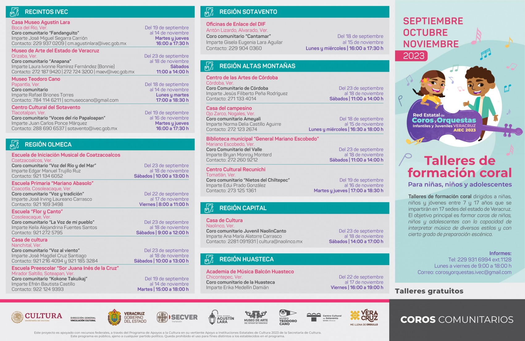 Continúan los talleres de formación coral de la Red Estatal de Coros y Orquestas Infantiles y Juveniles