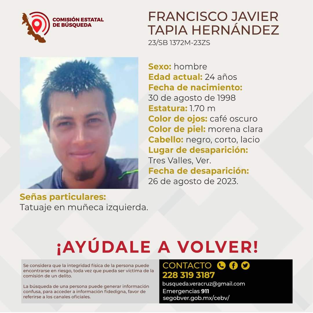 Hay avances en la investigación de 8 jóvenes desaparecidos en Tres Valles