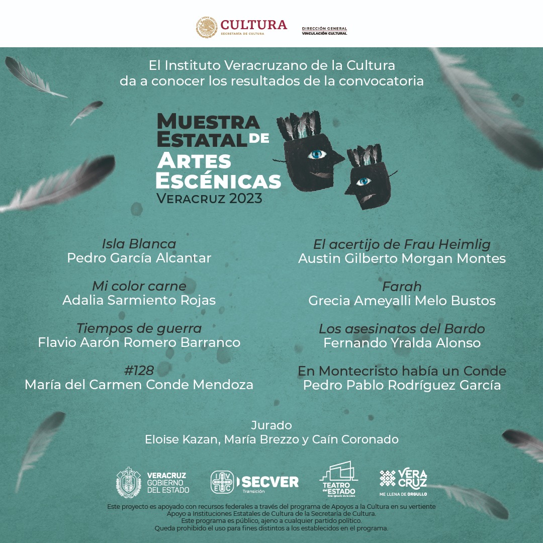 Presentan resultados de la convocatoria de la Muestra Estatal de Artes Escénicas Veracruz 2023