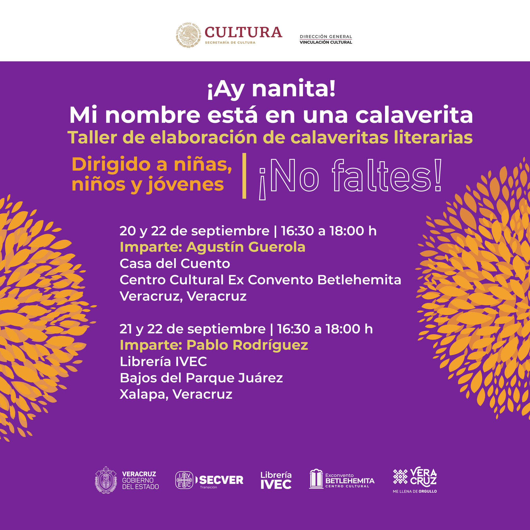 Invita IVEC al taller de calaveritas literarias en Veracruz y Xalapa