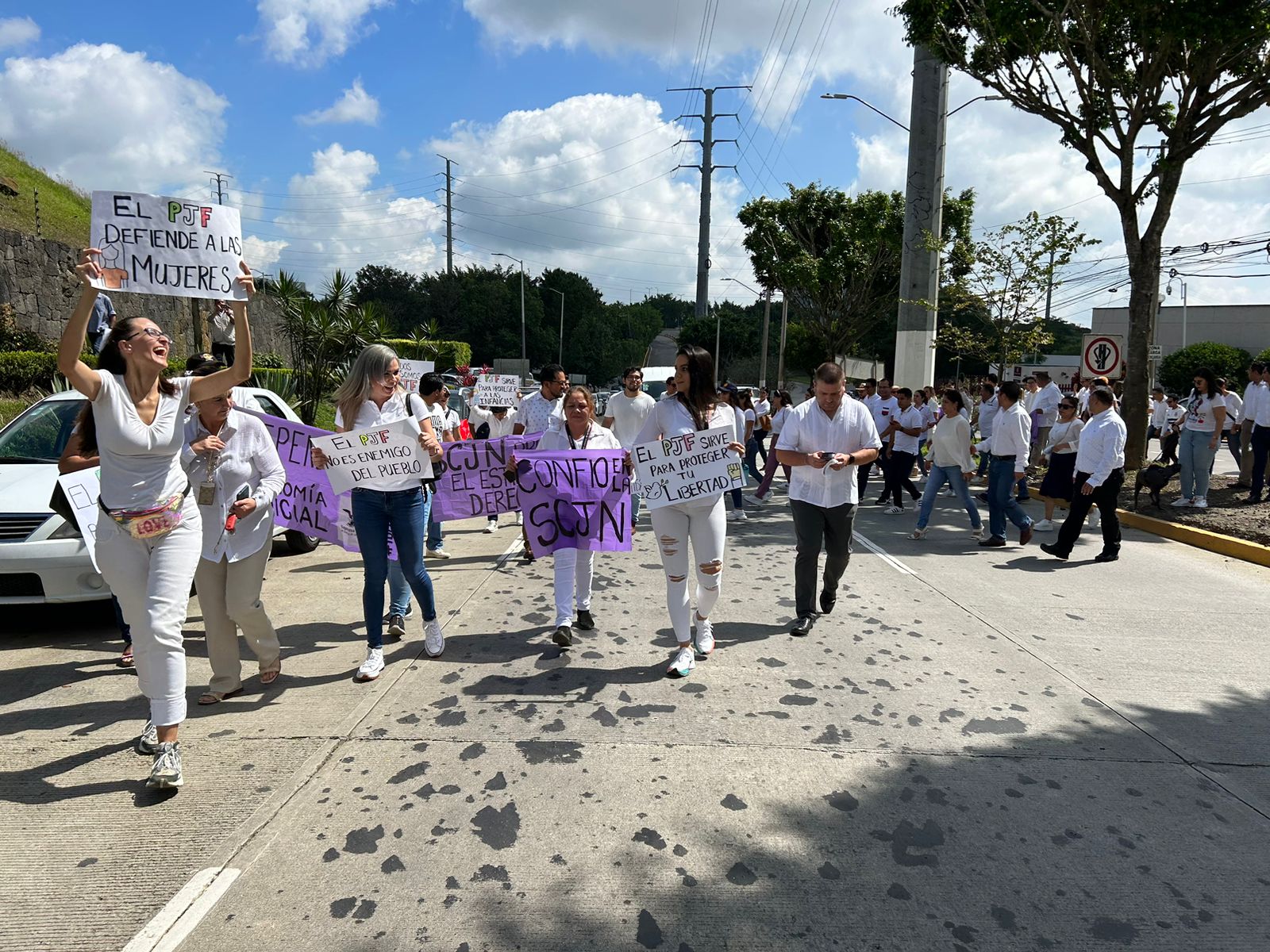 Segundo día de protesta de trabajadores del Poder Judicial de la Federación por recortes