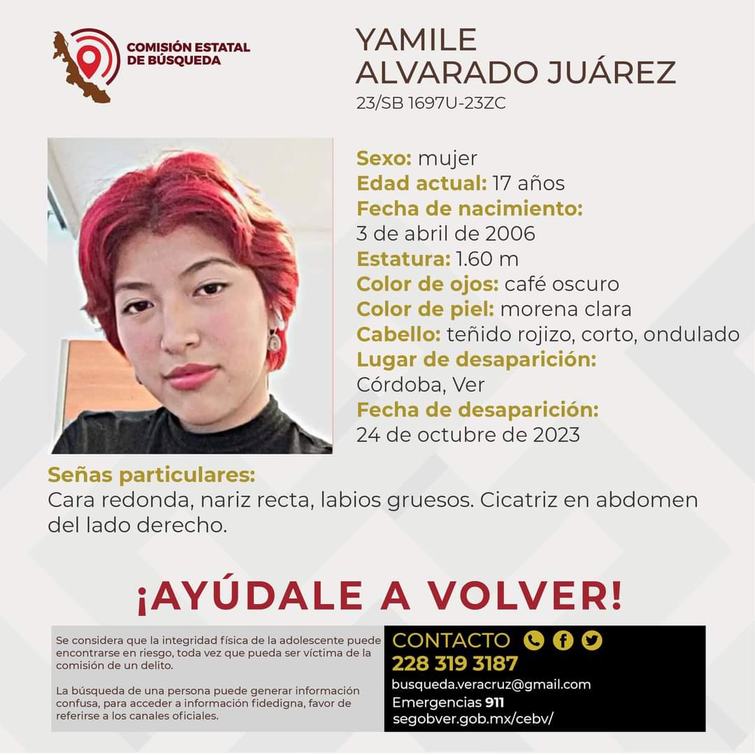 Se busca a cinco personas reportadas desaparecidas en Veracruz