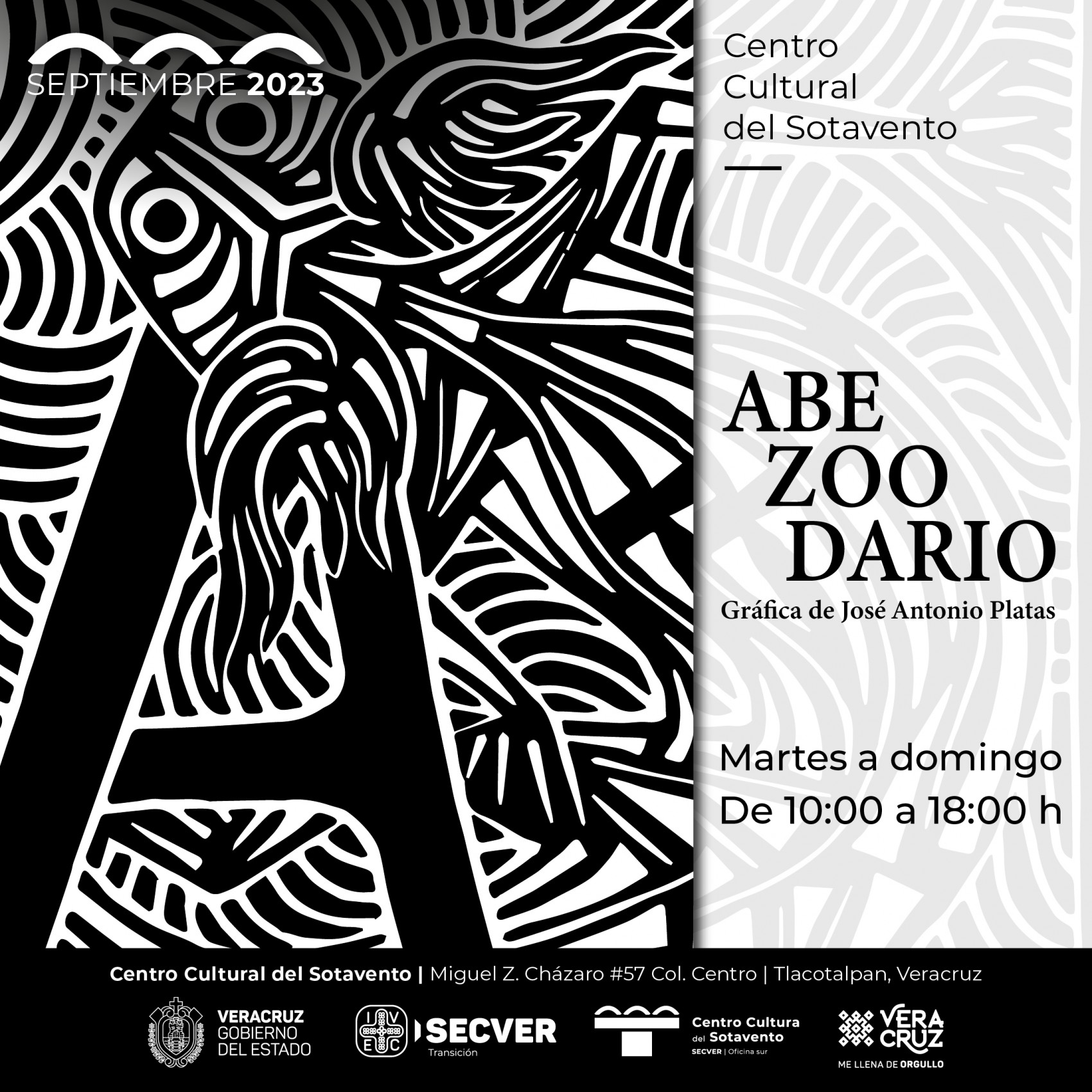 Visita la exposición Abezoodario, de José Antonio Platas, en el Centro Cultural del Sotavento