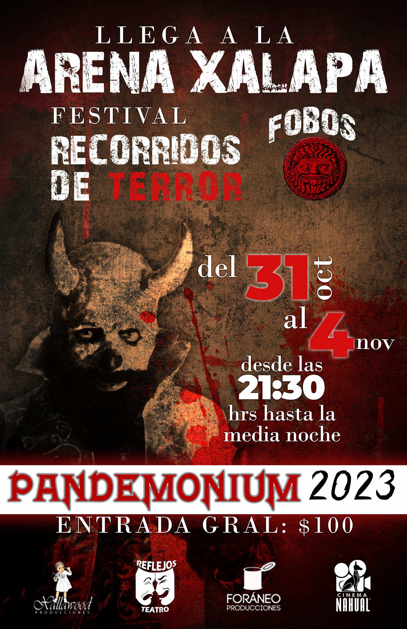 Se parte del horror en Pandemónium, recorridos de terror, en la Arena Xalapa