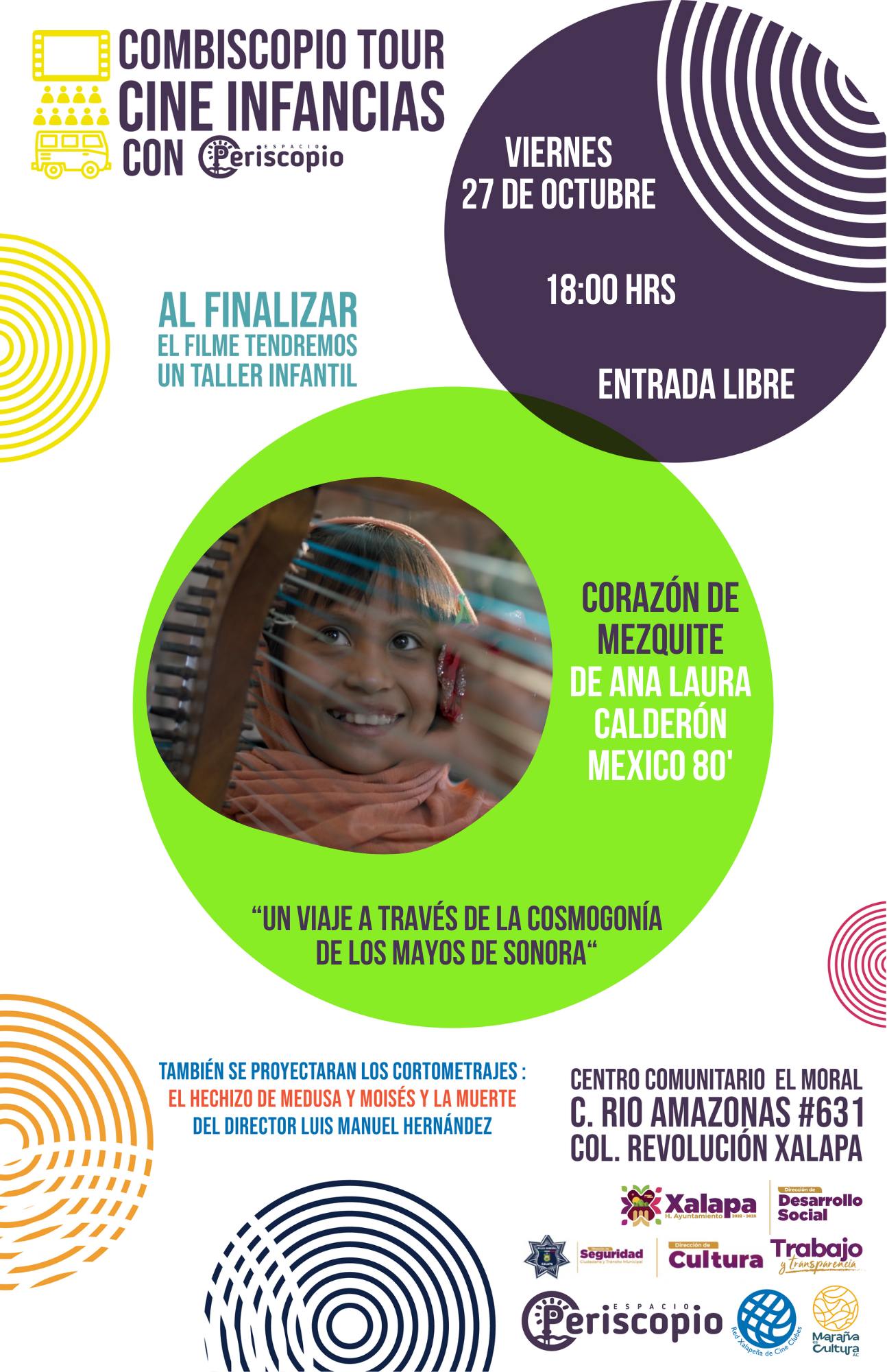 Continúan el Tour Combiscopio de cine comunitario en El Moral, en Xalapa