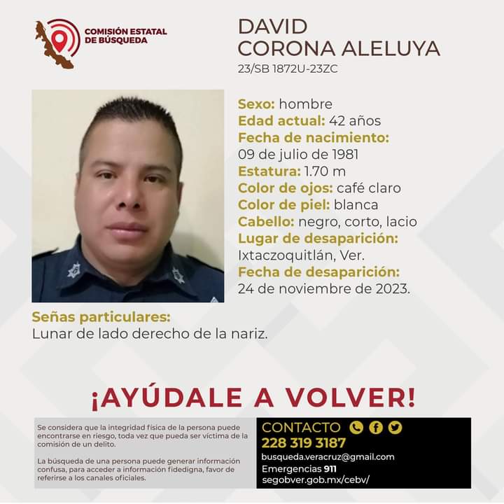 Cuerpo de policía municipal desaparecido es hallado en centro de Ixtaczoquitlán