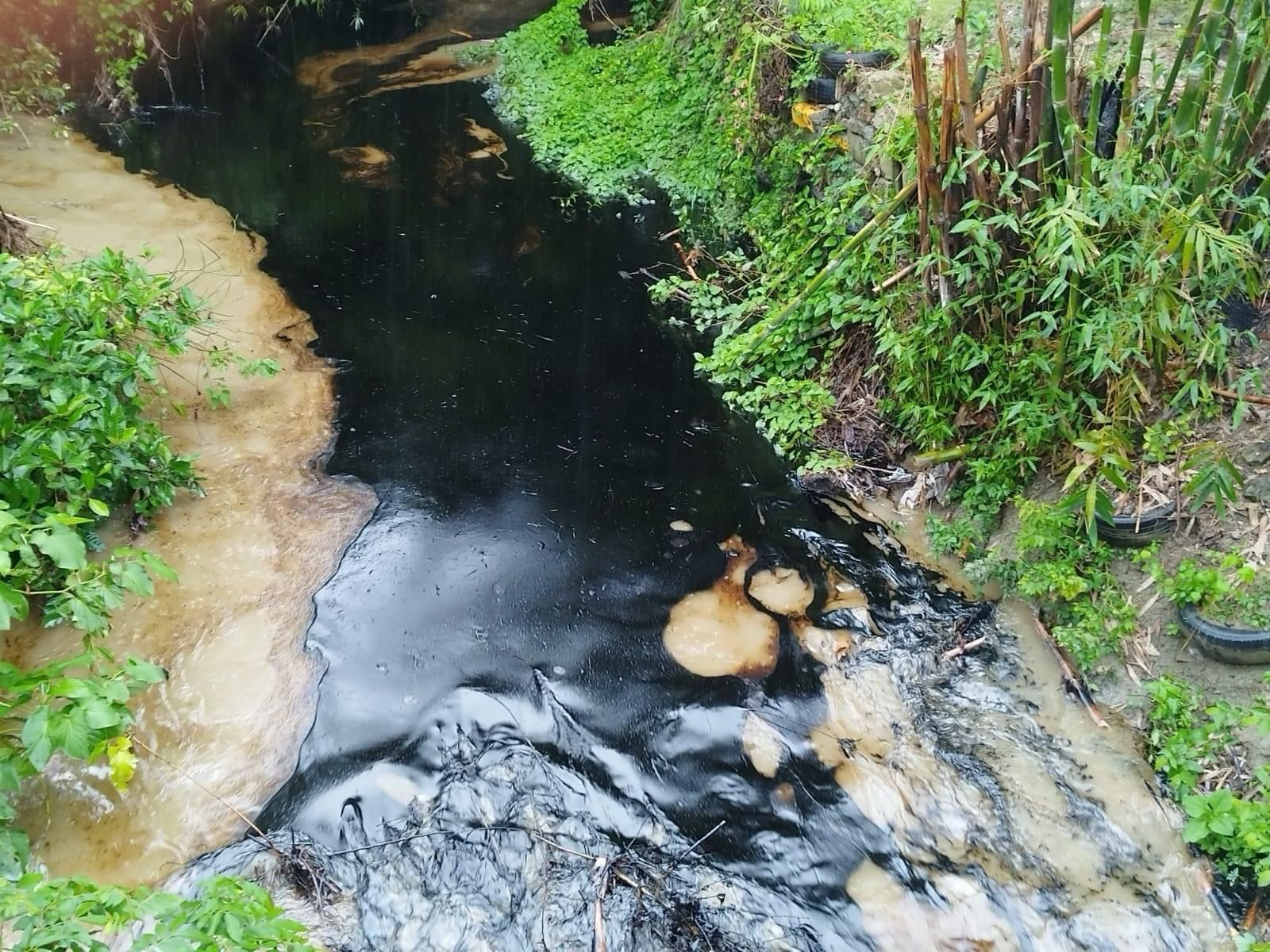 Fuga de hidrocarburo contamina arroyos en comunidades de Papantla