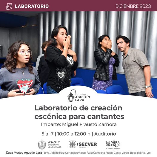 Laboratorio de creación escénica para cantantes en la Casa Museo Agustín Lara