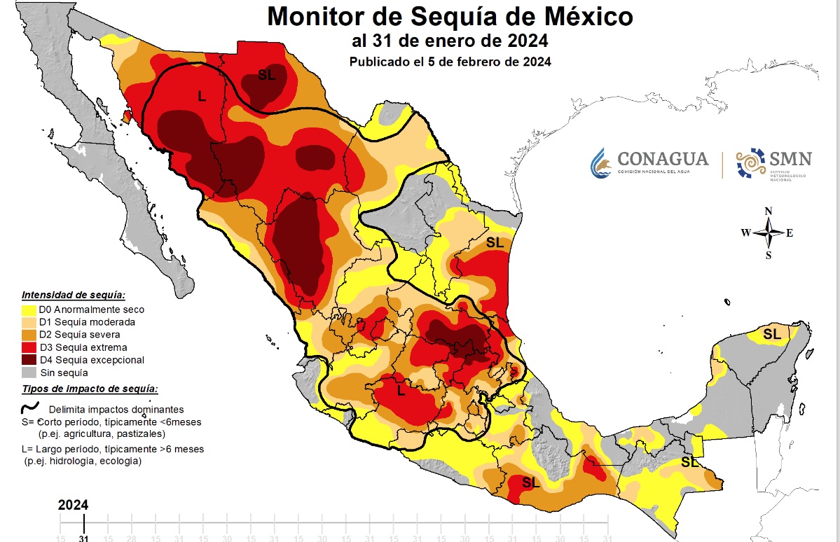 Con sequía extrema 23 municipios del norte de Veracruz, alerta Conagua