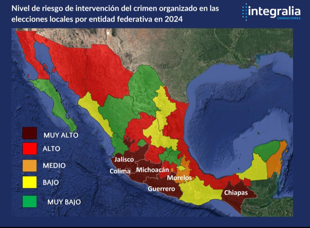 Veracruz presenta un riesgo alto de injerencia del crimen en el proceso electoral: Integralia