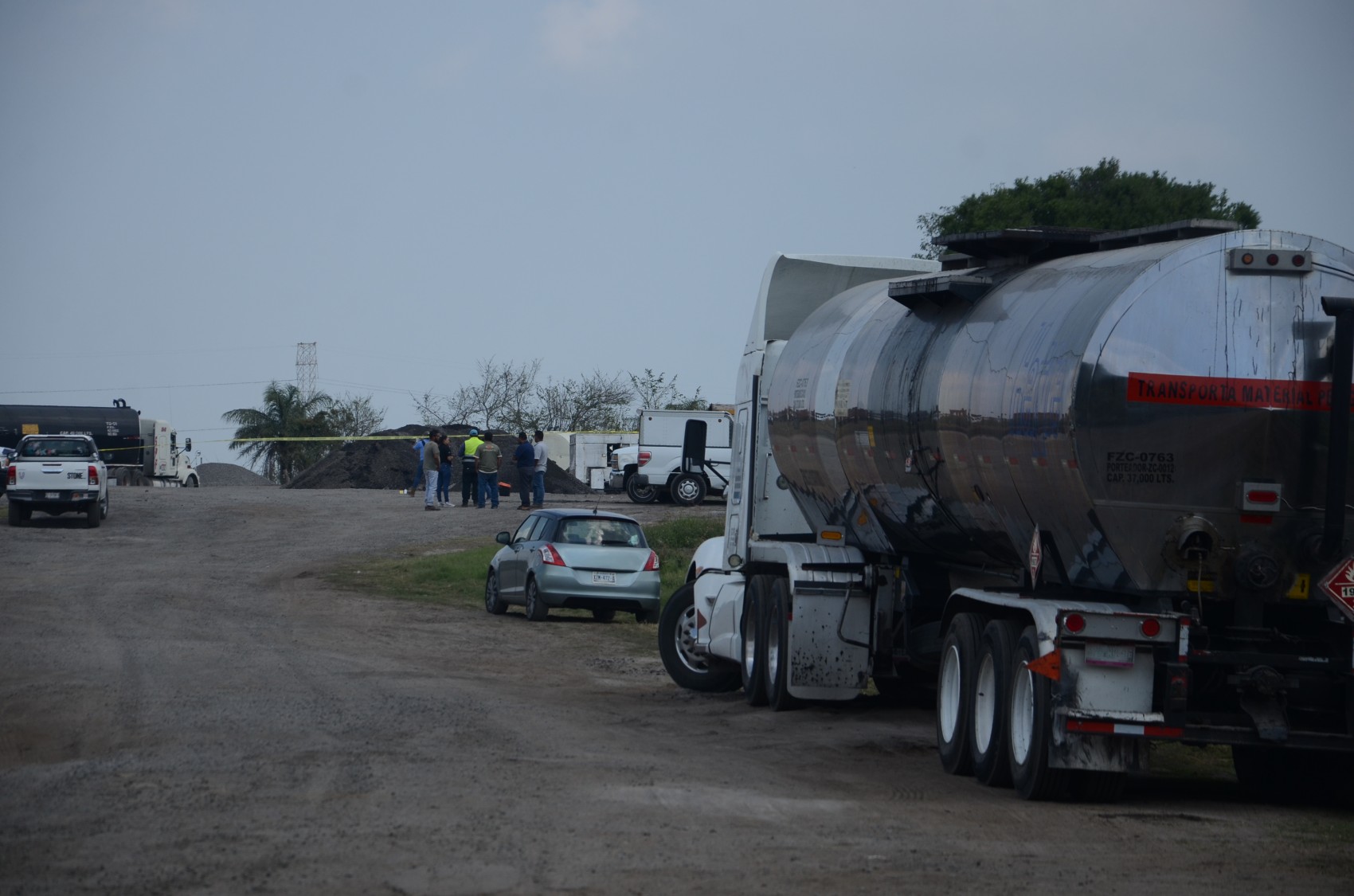 Asesinan a hombre en trituradora de asfalto en Veracruz