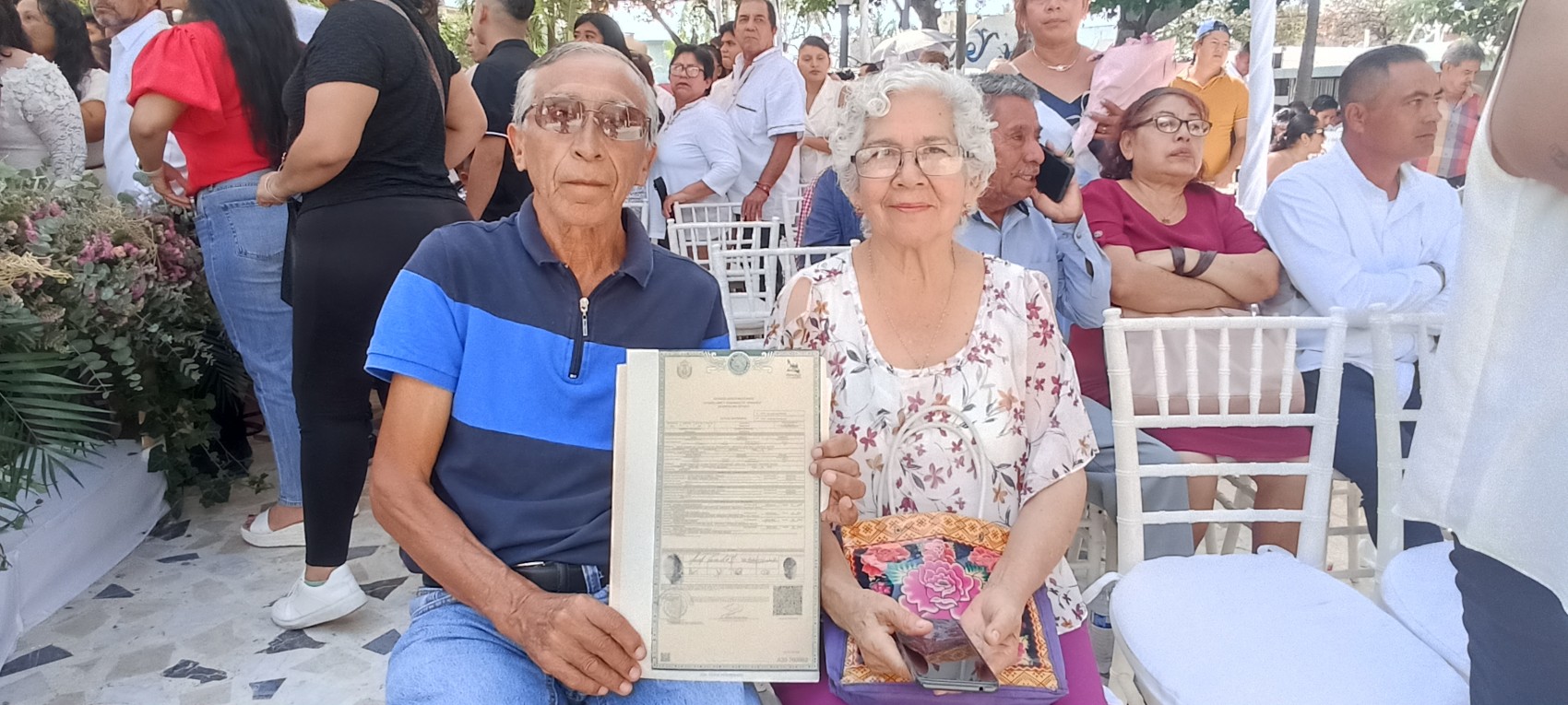 Se casan en las Bodas Colectivas Veracruz 2024 después de 50 años de vivir juntos