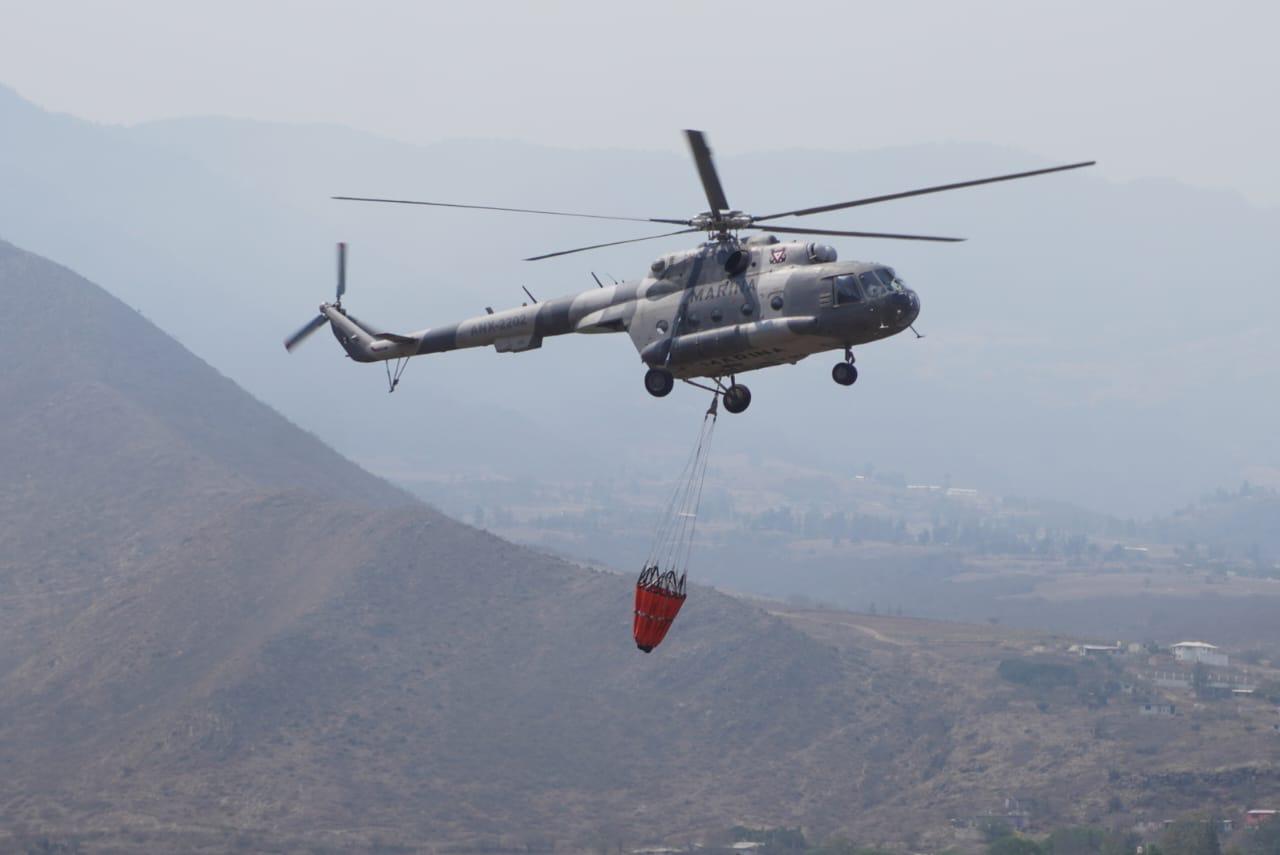 Aeronaves se dirigen a Tlilapan para activar operaciones aéreas contra incendios en Altas Montañas
