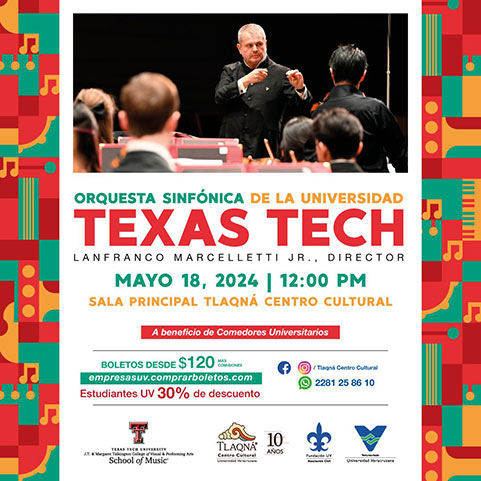 Orquesta Texas Tech University en concierto benéfico de Comedores UV