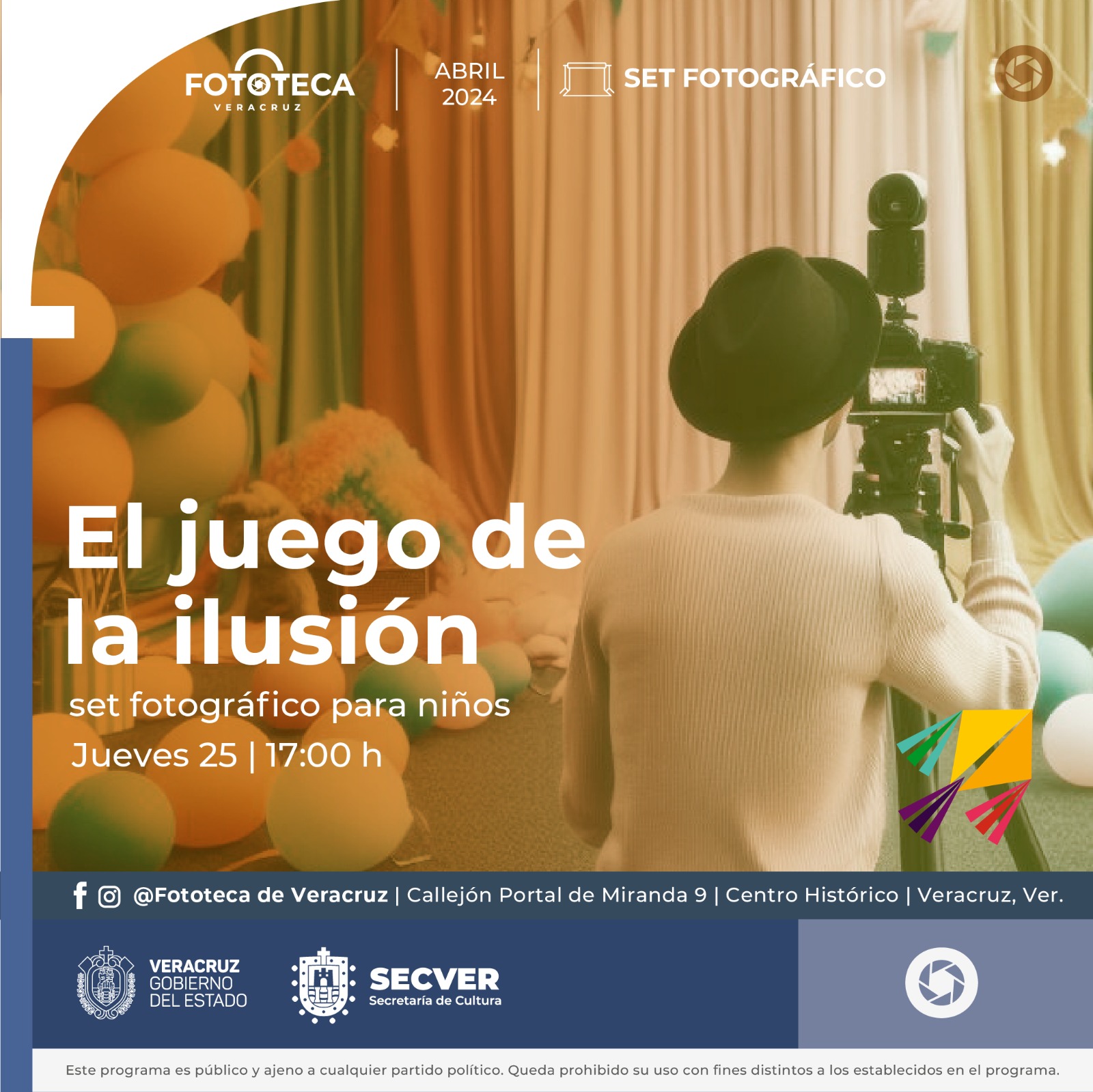 La Fototeca de Veracruz presenta “El juego de la ilusión”, set fotográfico para infancias