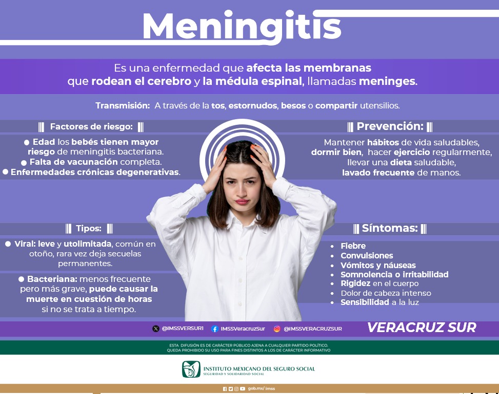 Meningitis sin tratar puede causar discapacidad y hasta la muerte
