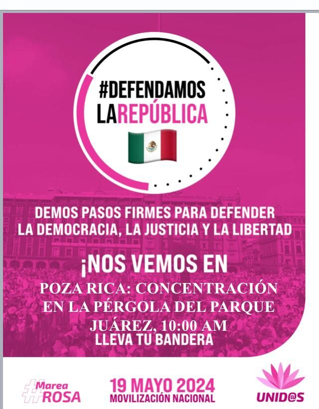 Convocan a marcha por la democracia en Poza Rica el 19 de mayo