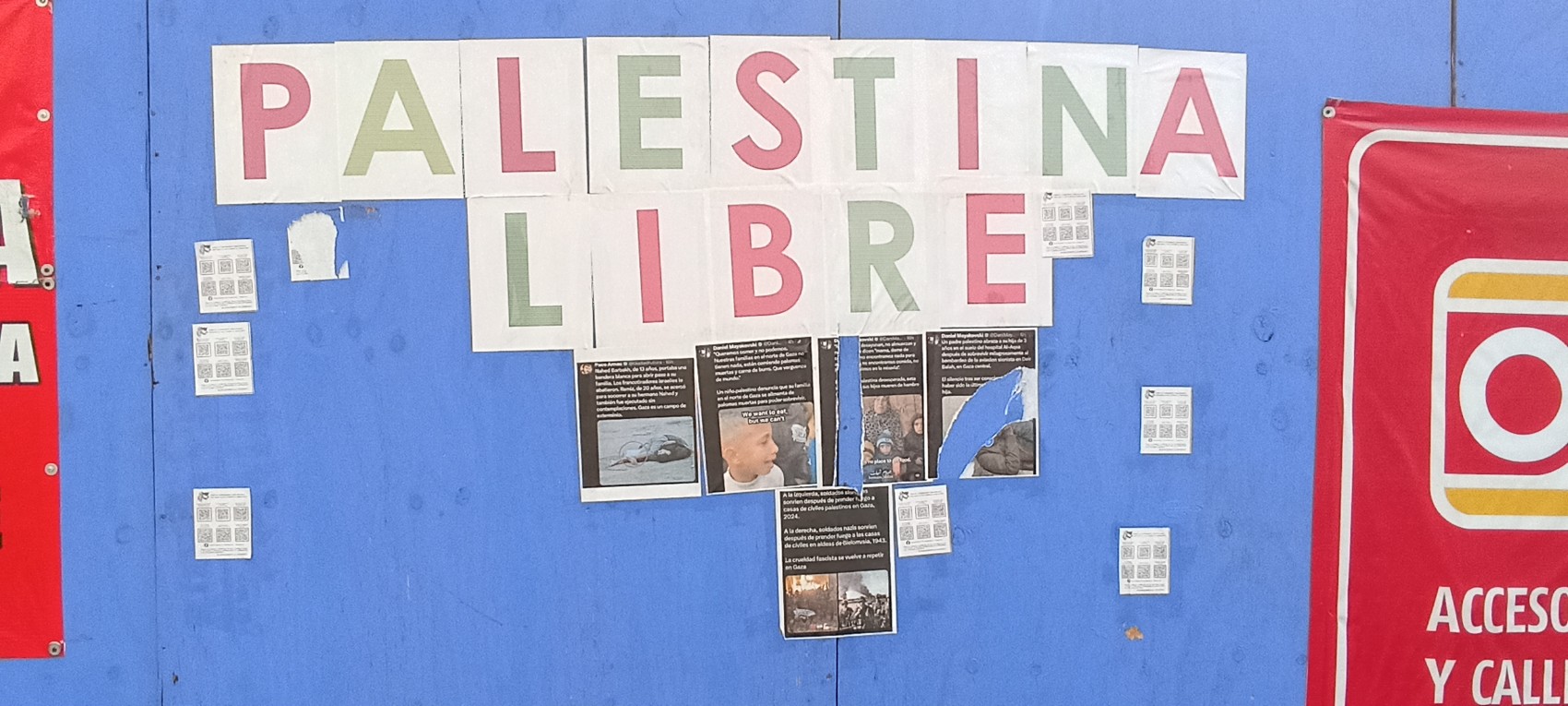 Amanece el zócalo de Veracruz con mensaje pro Palestina