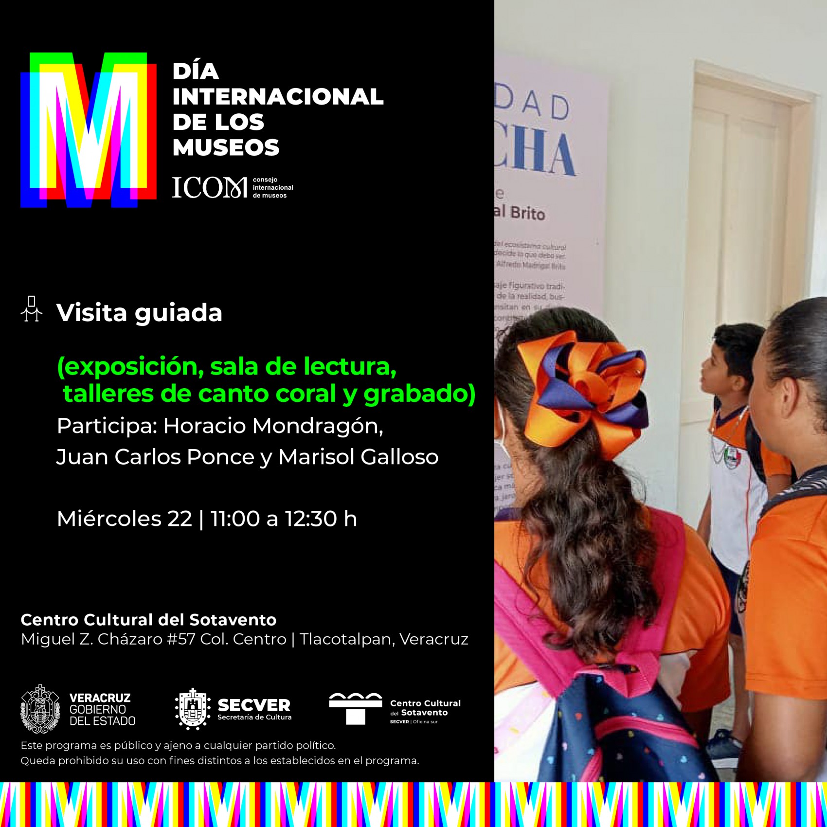 Centro Cultural del Sotavento invita a visita guiada en conmemoración del Día Internacional de los Museos