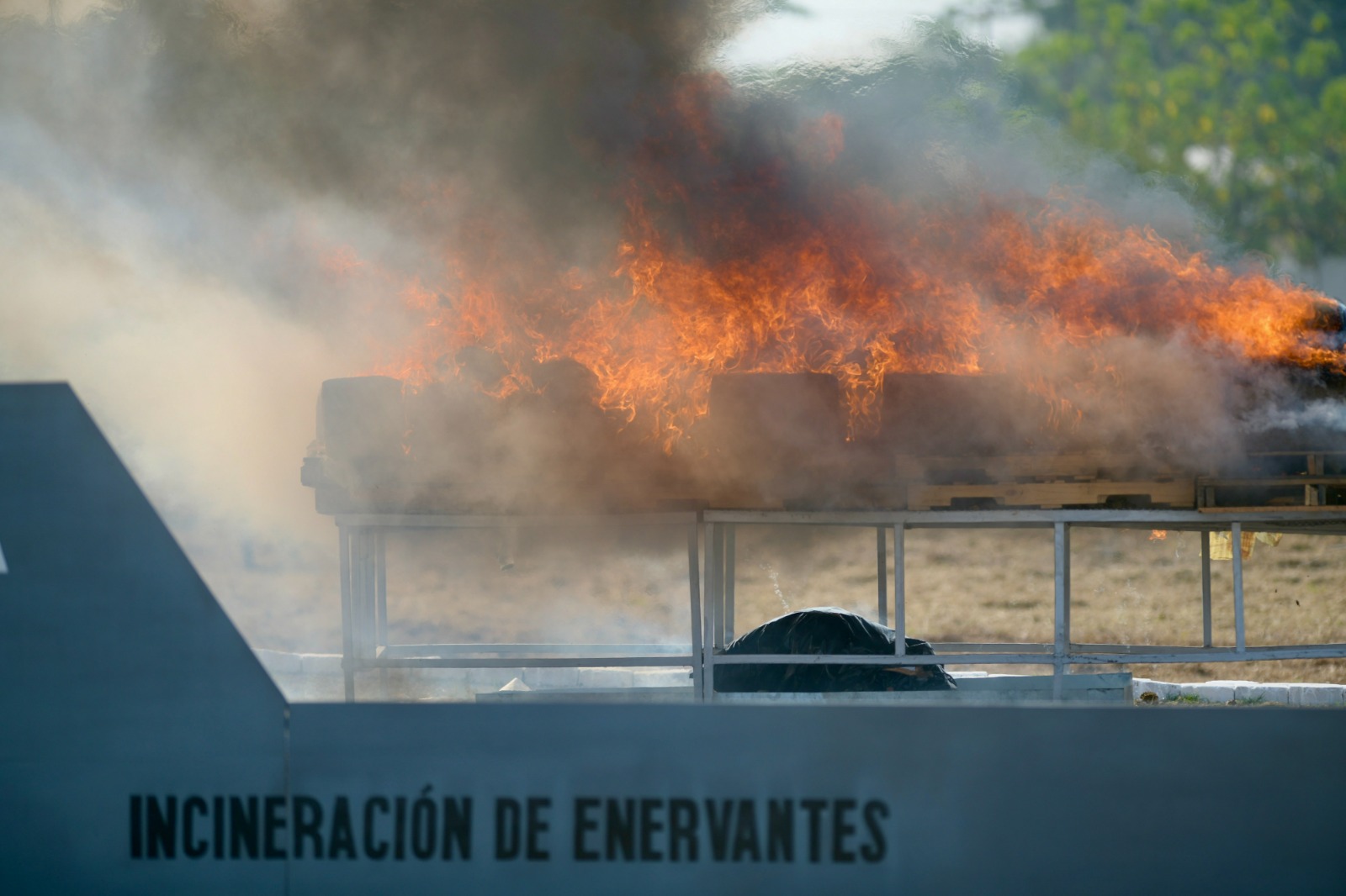 En Veracruz, incineran más de 800 kilos de sustancias ilegales incautadas
