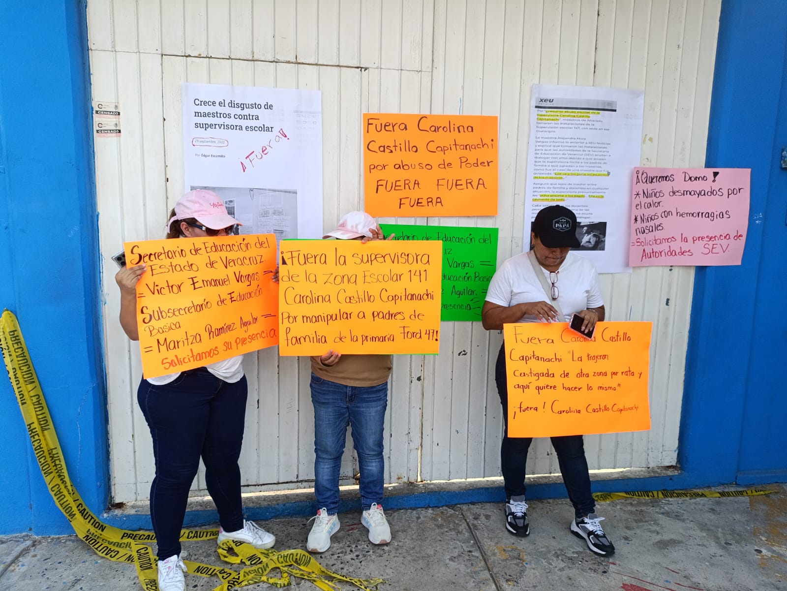 Exigen la destitución de supervisora escolar padres de familia de la primaria Ford 47 de Boca del Río