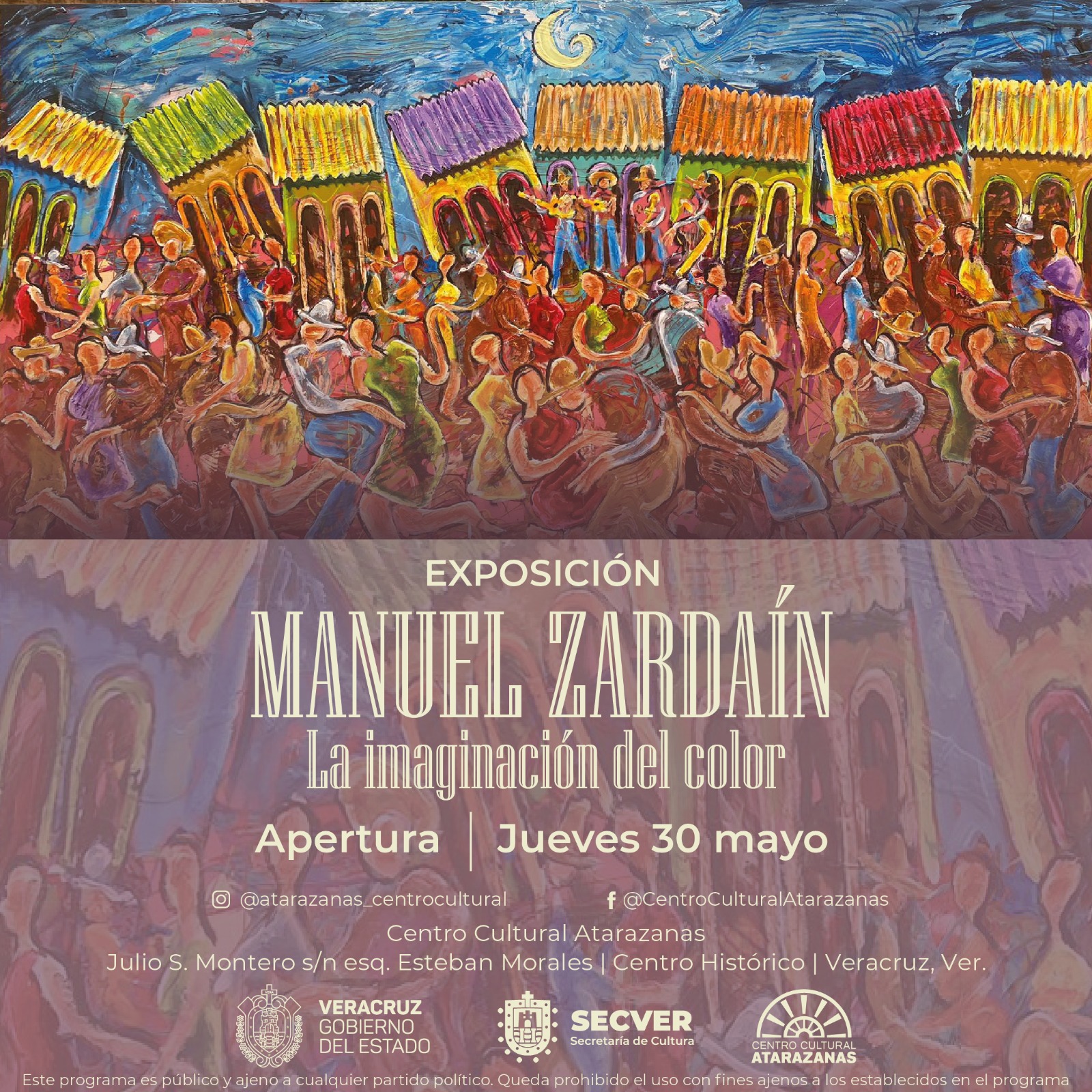 Centro Cultural Atarazanas invita a disfrutar de la exposición La imaginación del color de Manuel Zardaín