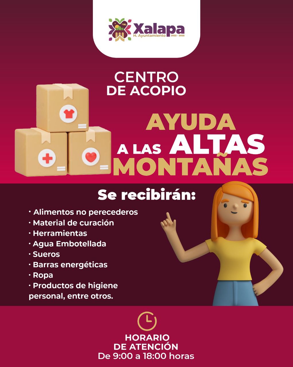 Instala ayuntamiento Centro de Acopio en apoyo a las Altas Montañas