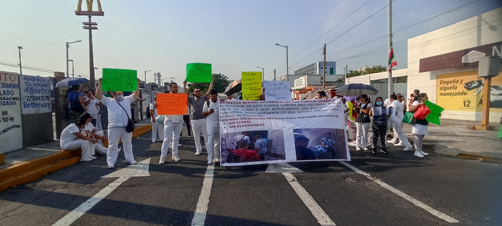 Denuncian deficiencias en climas y elevadores en la UMAE 14 del IMSS de Veracruz puerto