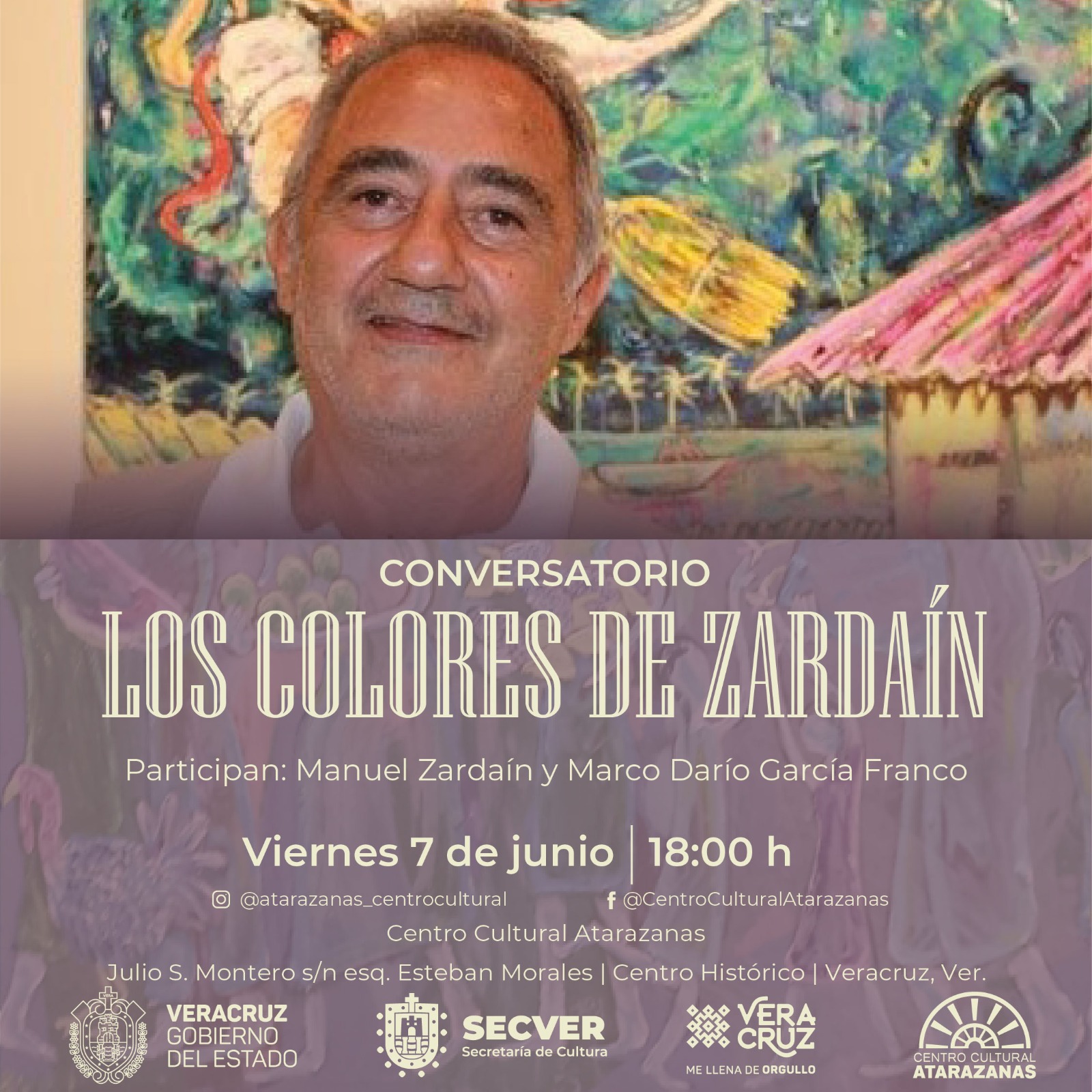 Estás invitado al conversatorio Los colores de Zardaín y a una visita guiada en LSM con el artista