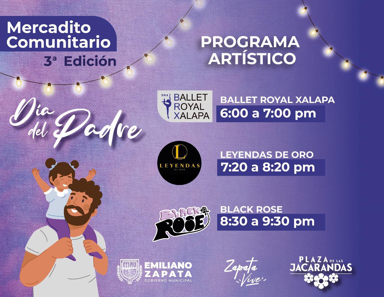 Mercadito del Día del padre este sábado en la Plaza Jacarandas de Emiliano Zapata