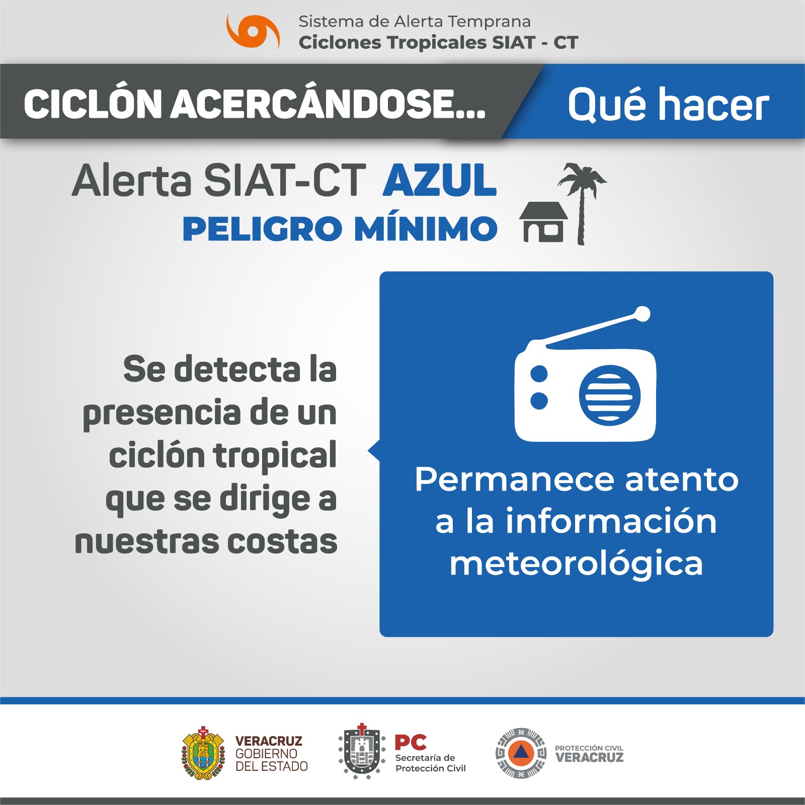 Emiten boletín azul por potencial ciclón tropical acercándose a Veracruz