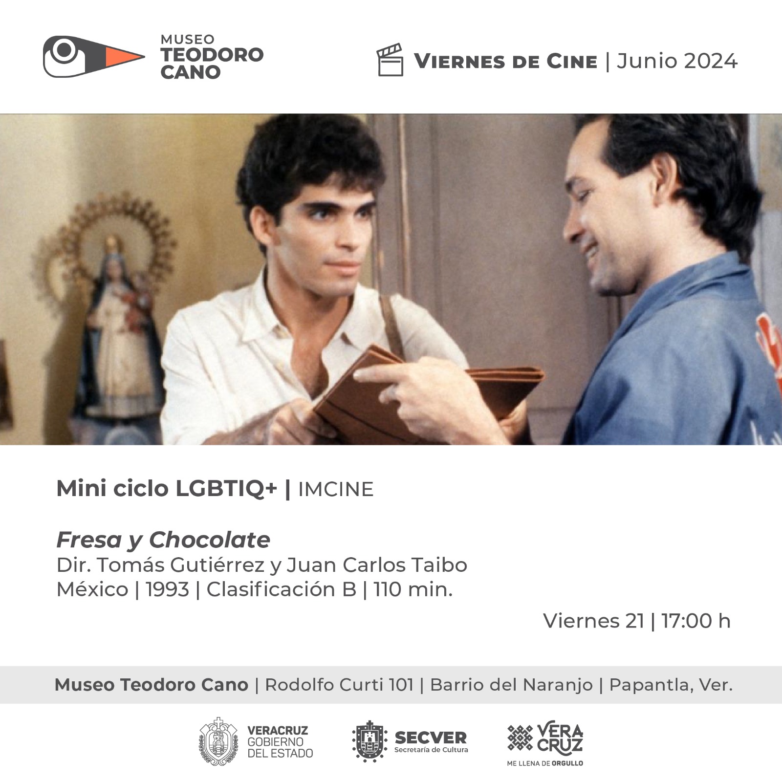 Estás invitado al mini ciclo de cine LGBTQI+ en Papantla