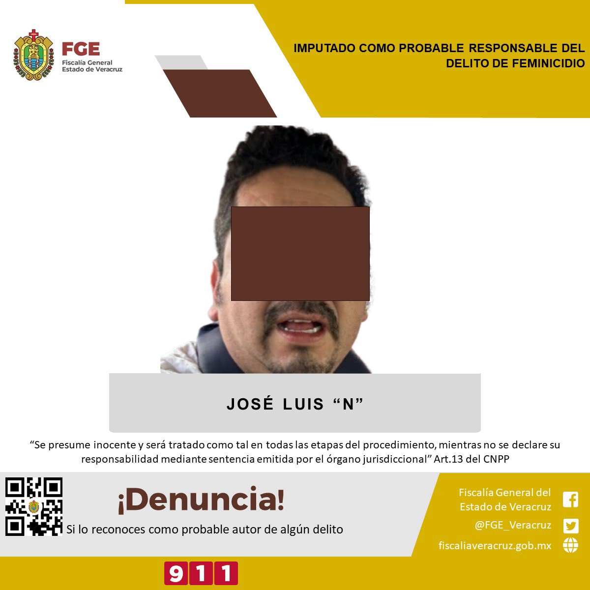 Presentan ante juez a presunto Feminicida en Veracruz