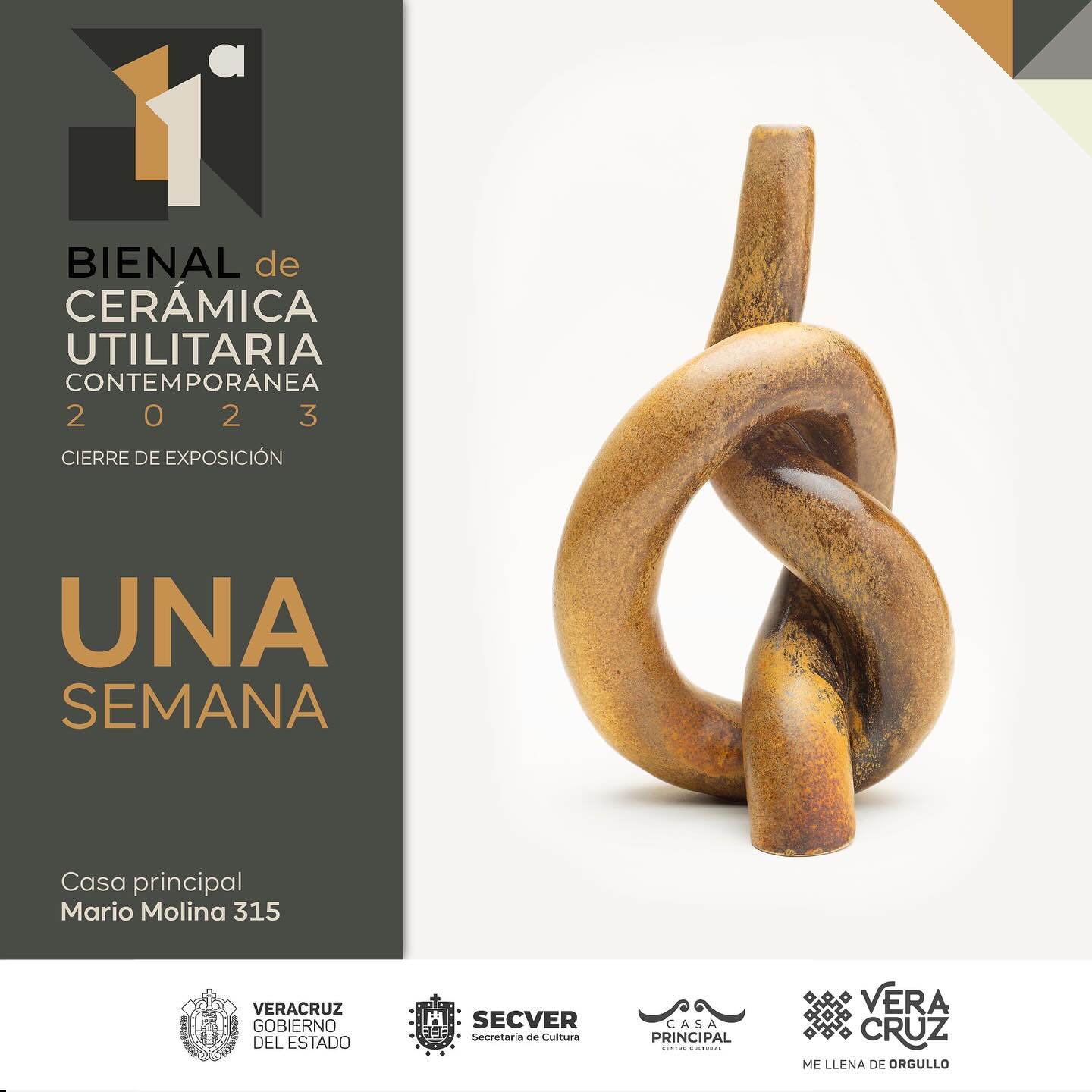 Este viernes clausura de la 11ª Bienal de Cerámica Utilitaria Contemporánea 2023 en Casa Principal