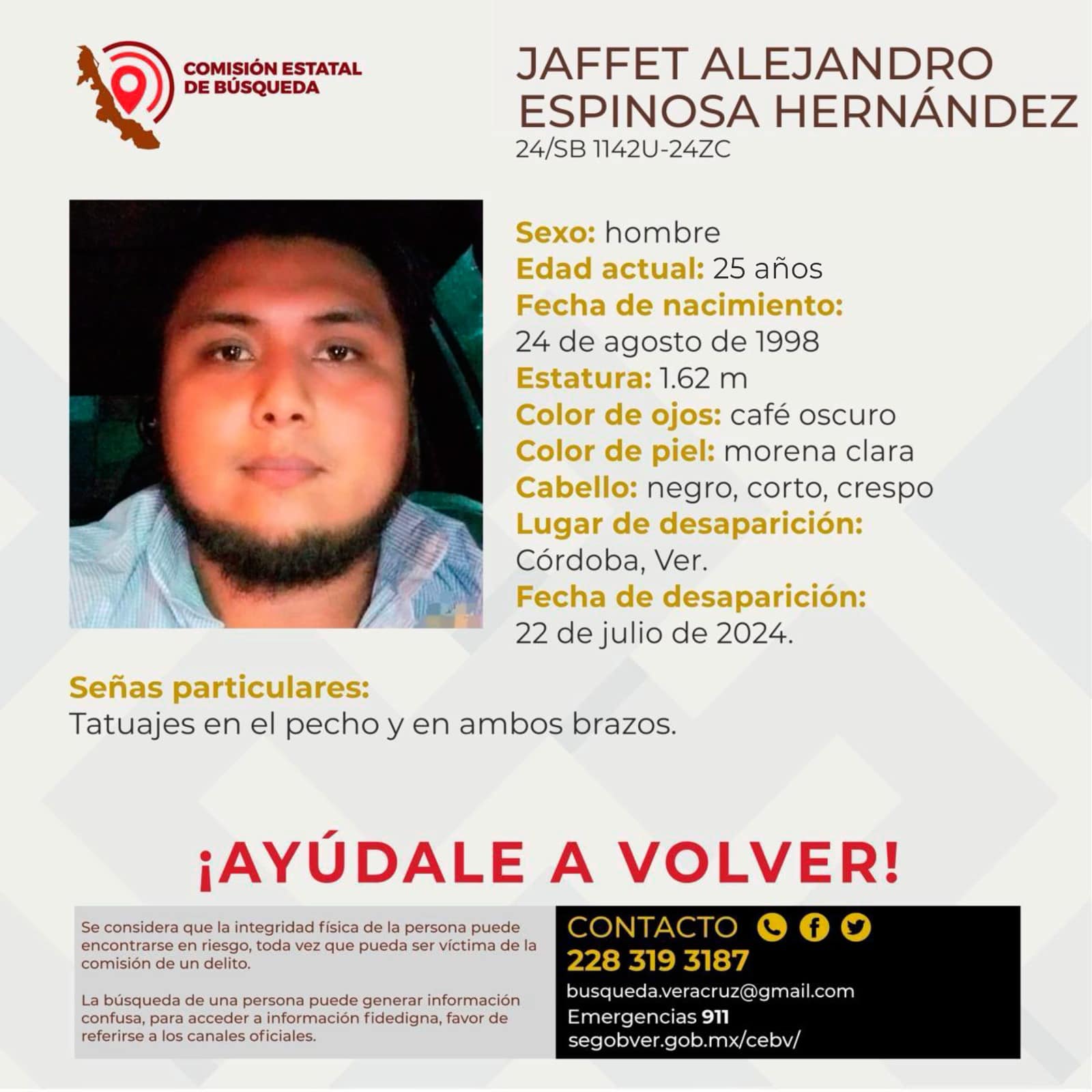 Se busca a ciudadanos reportados desaparecidos en la zona centro