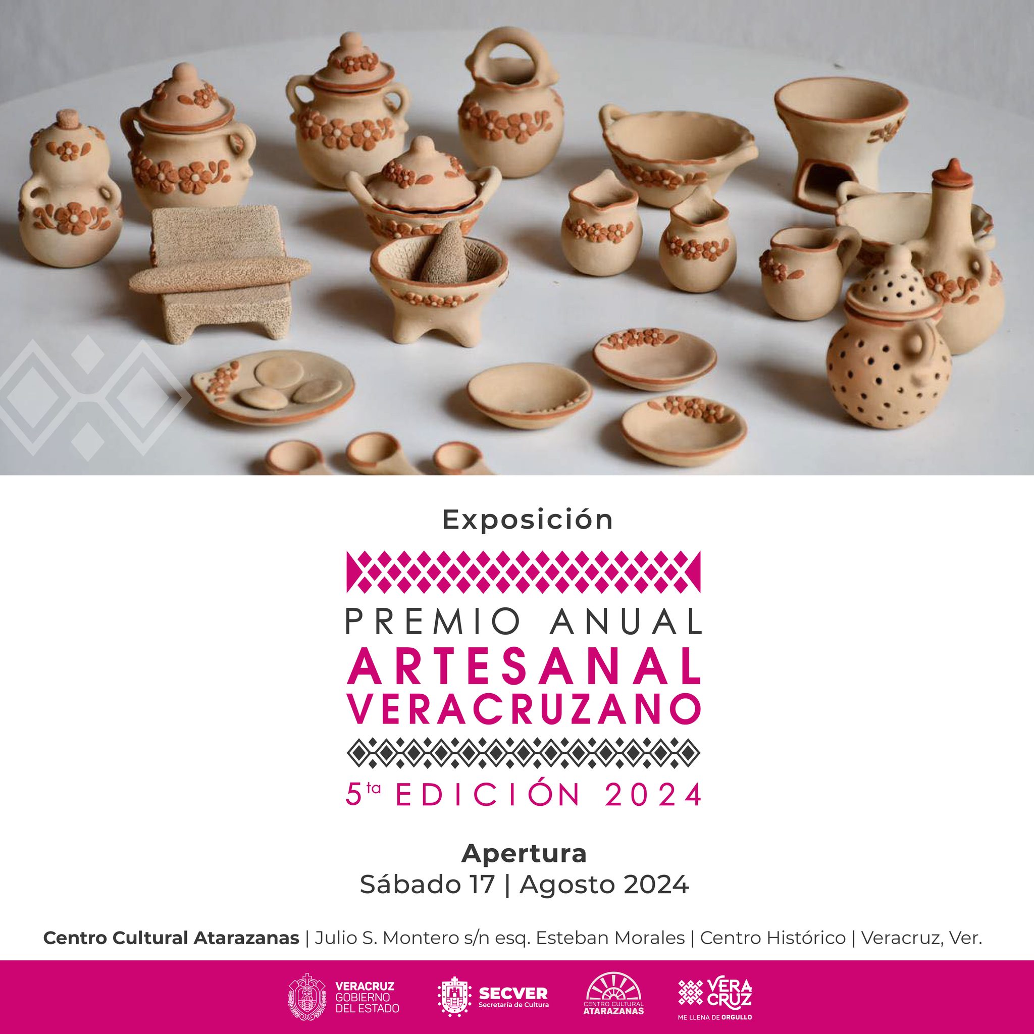 Expoventa del Premio Anual Artesanal Veracruzano 2024 en el Centro Cultural Atarazanas