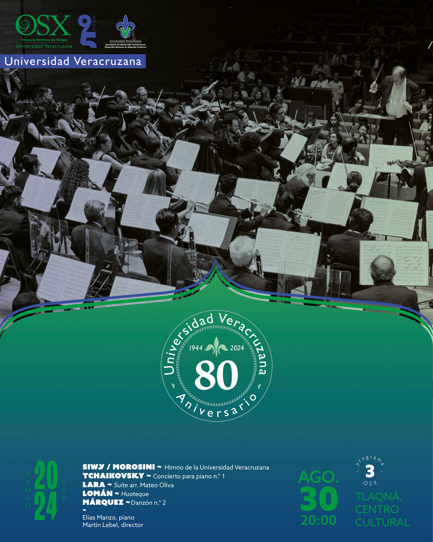 Concierto de 80 Aniversario UV en la OSX