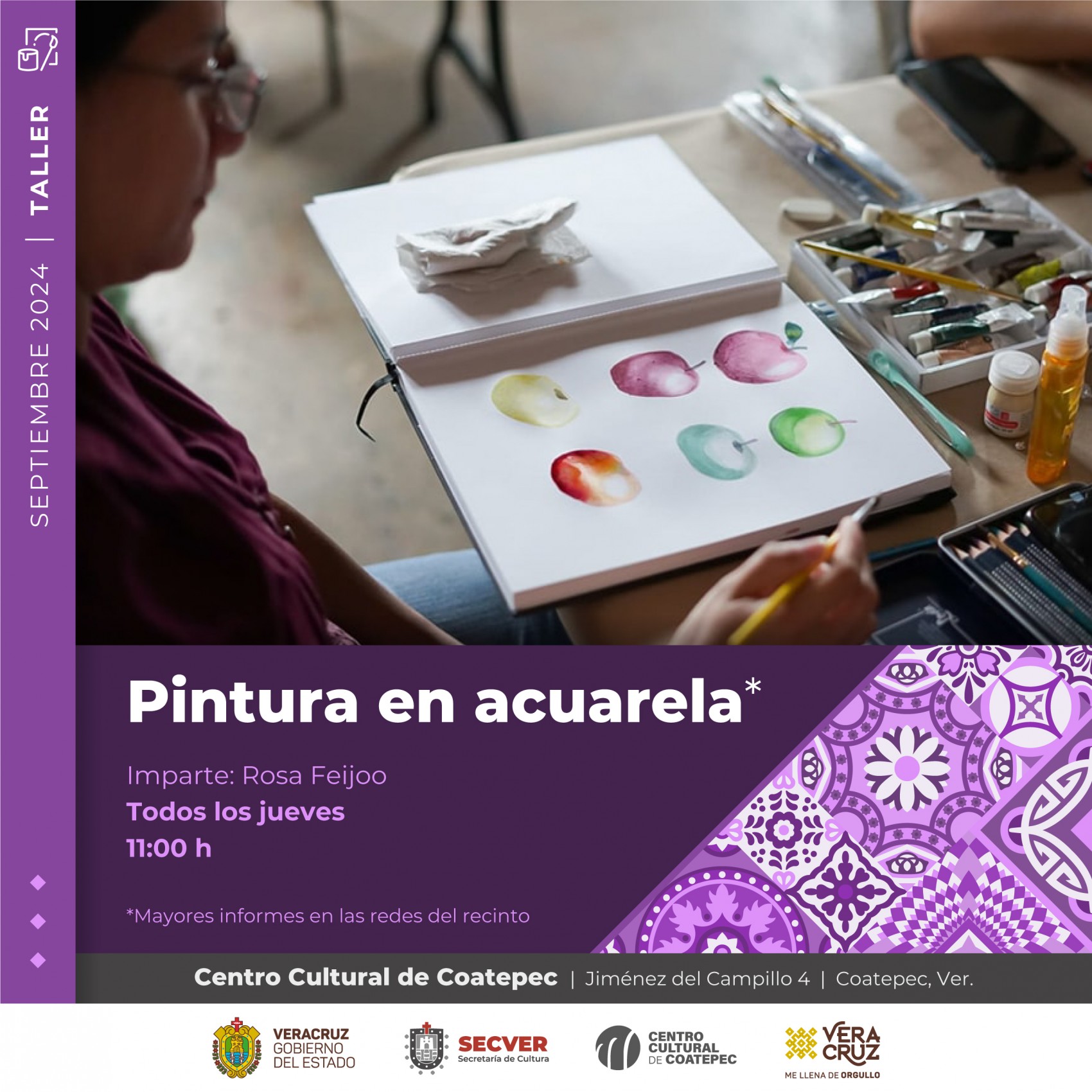 Estás invitado a los talleres del Centro Cultural de Coatepec