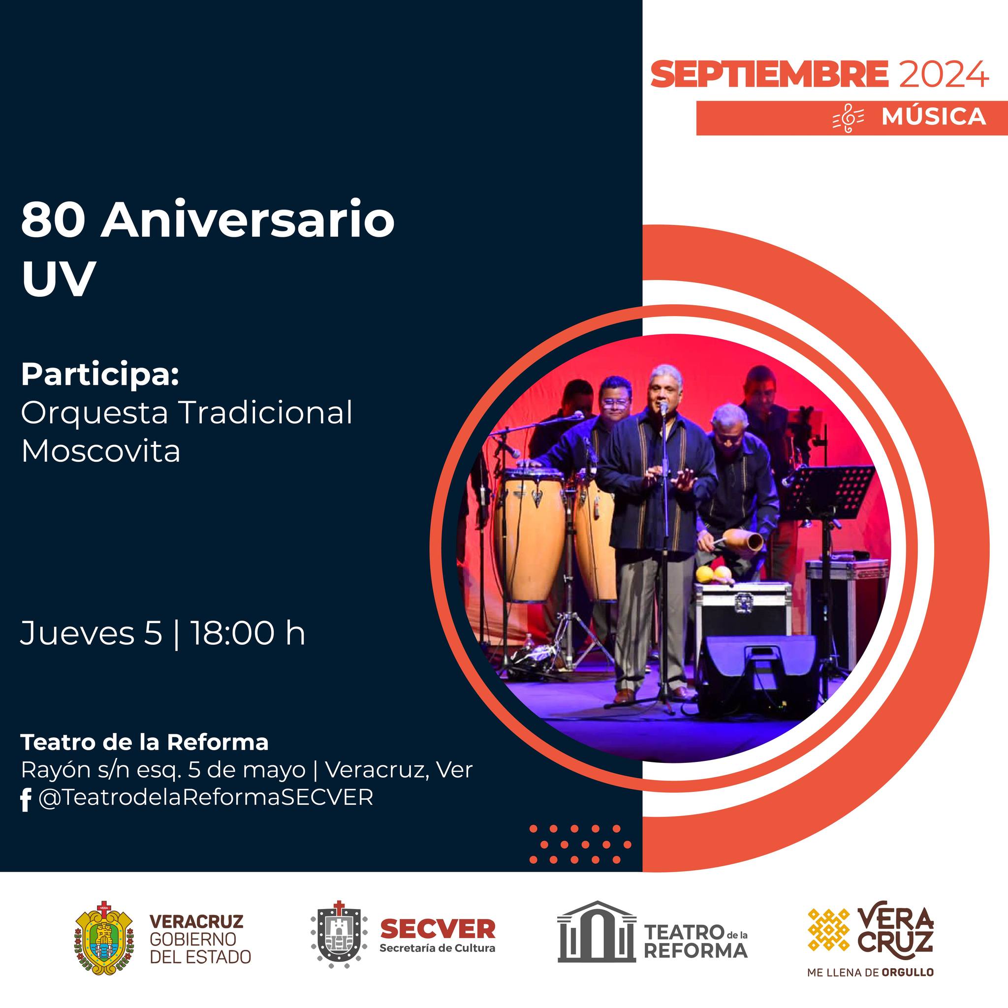 Estás invitado al concierto 80 Aniversario UV con la Orquesta Tradicional Moscovita