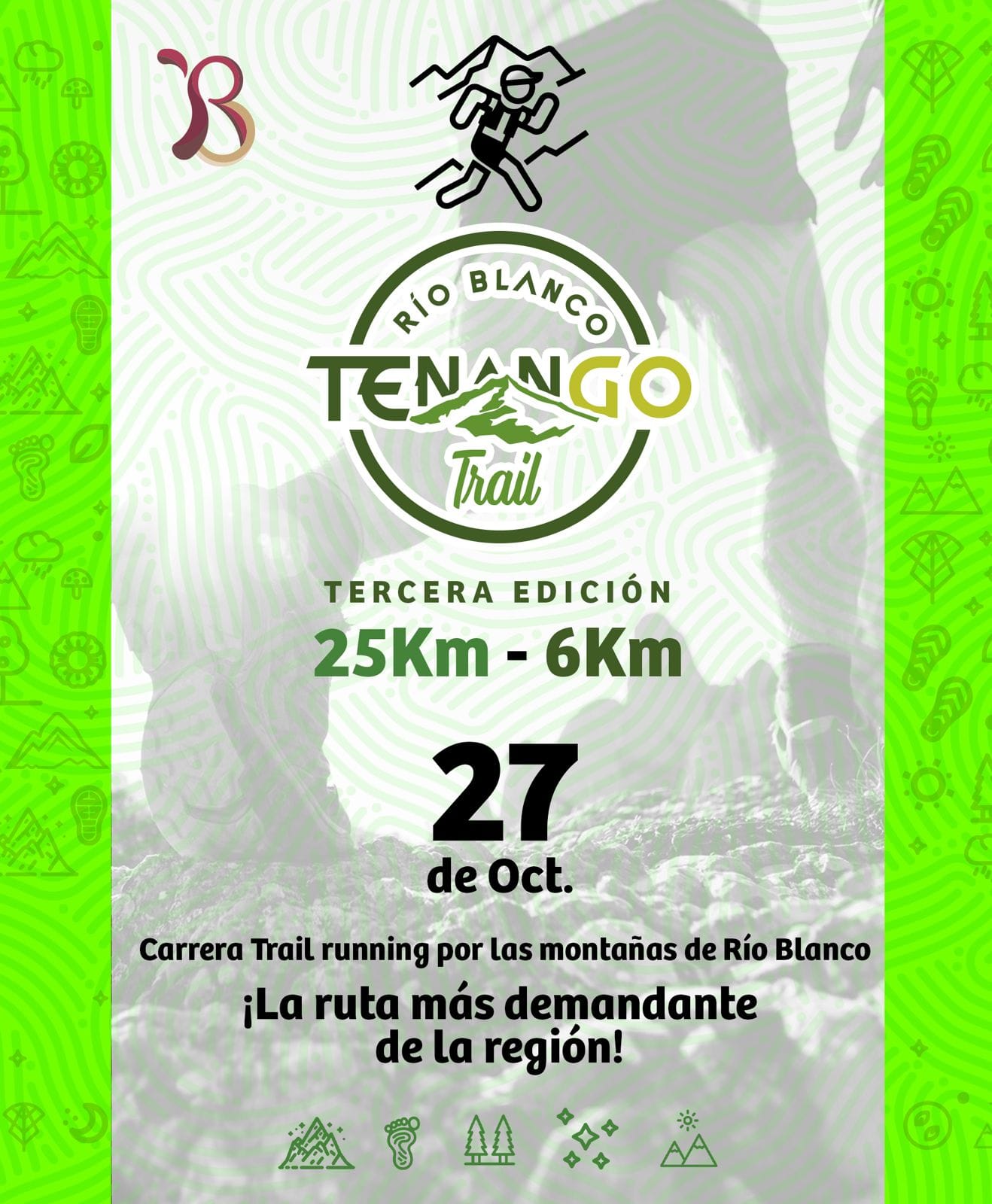 Inician inscripciones para el Tenango Trail, con 6 y 25 km, el próximo 27 de octubre