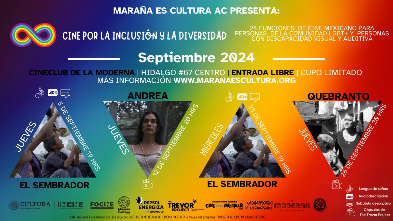 Cine por la inclusión y la diversidad: Cartelera de Septiembre