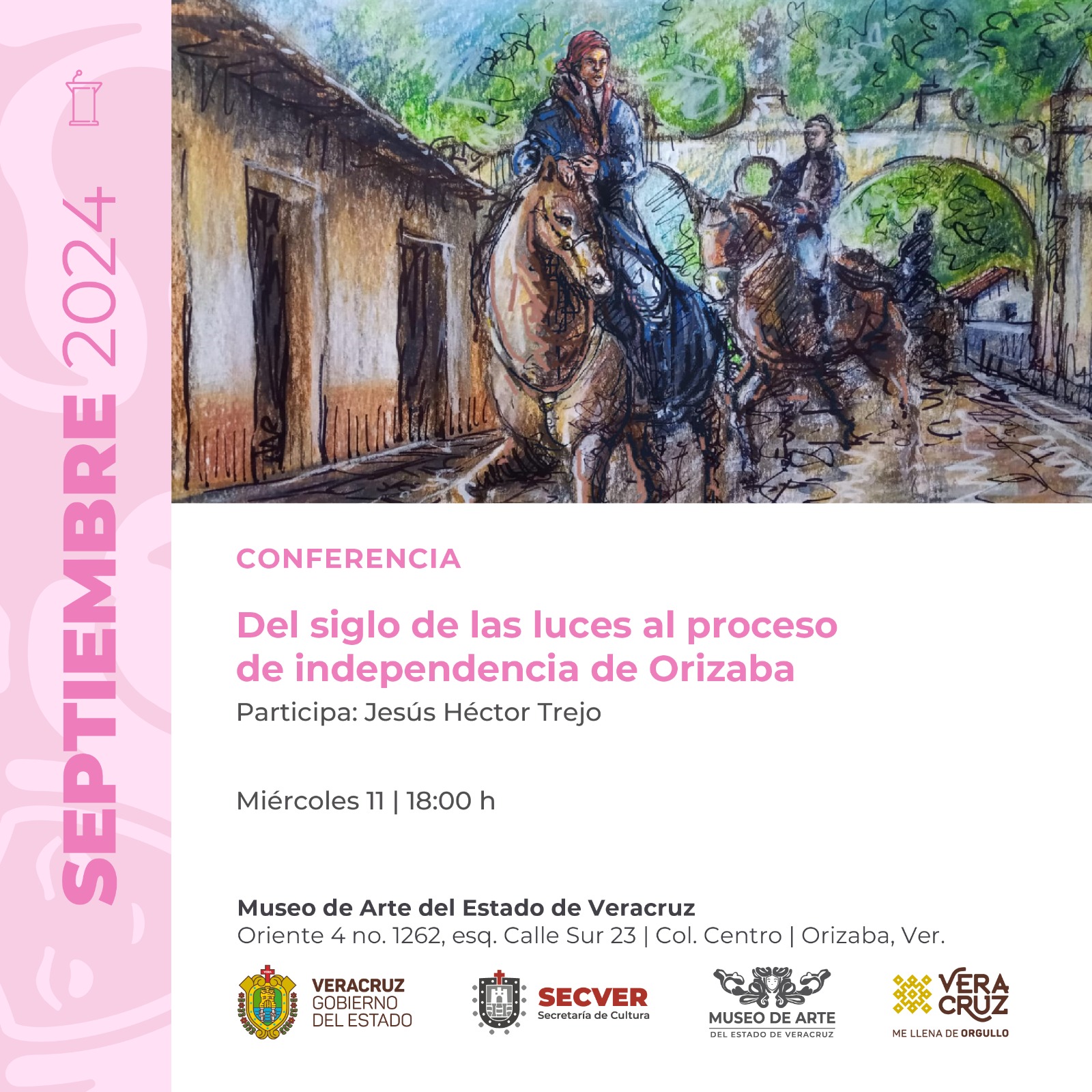 Se invita a la conferencia Del siglo de las luces al proceso de independencia en Orizaba en el MAEV