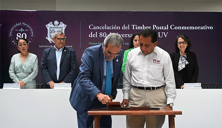 Sepomex canceló timbre postal del 80 aniversario de la UV